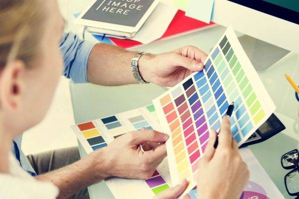 Color Swatch Creative Occupation Design Studio Concept